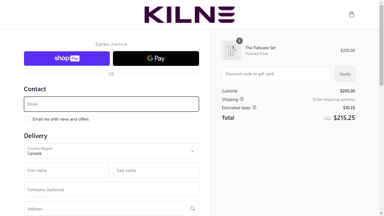 How to apply Kilne coupon code